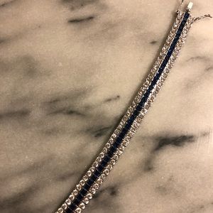 Diamond and sapphire bracelet